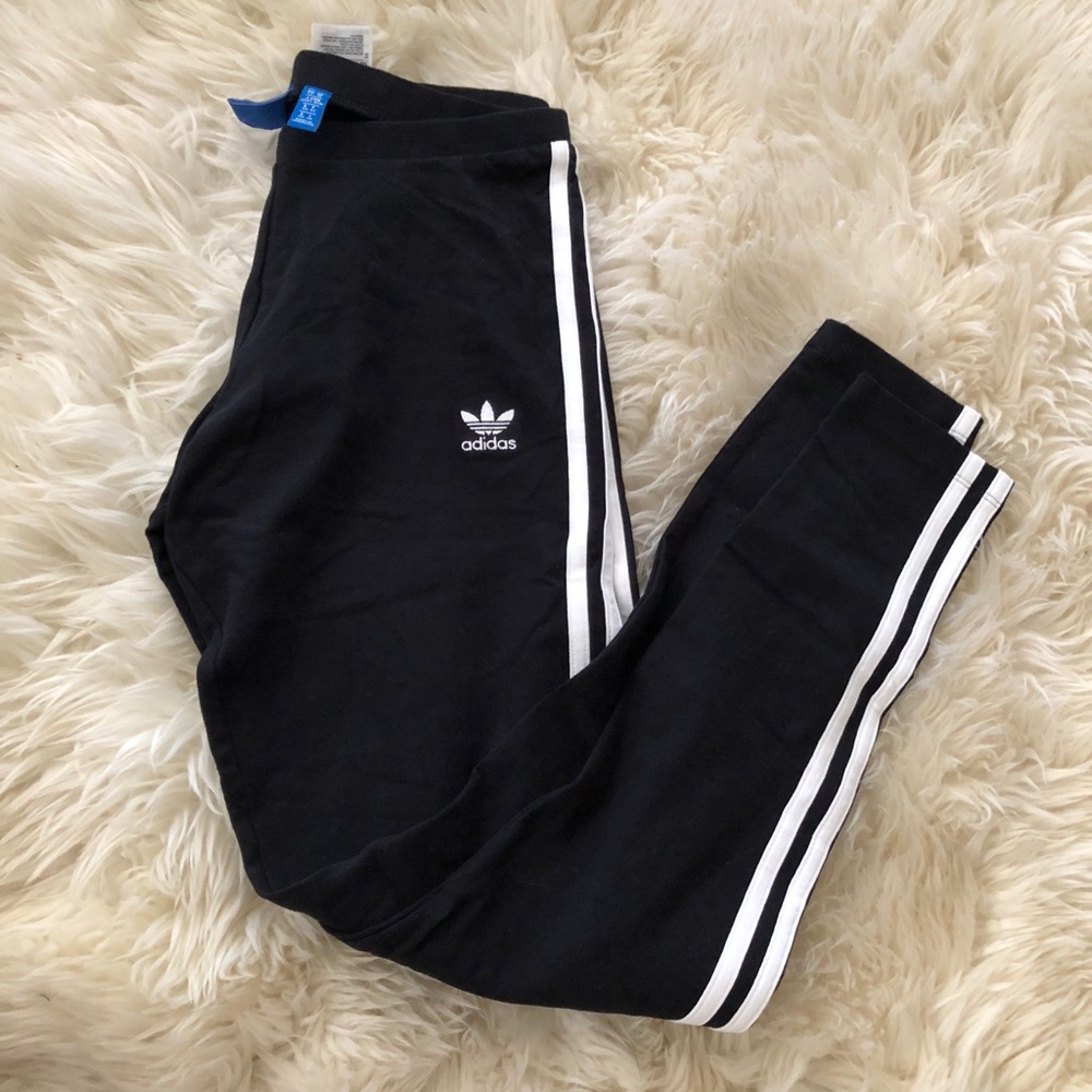 Adidas Striped Leggings -Size M (NWOT)
